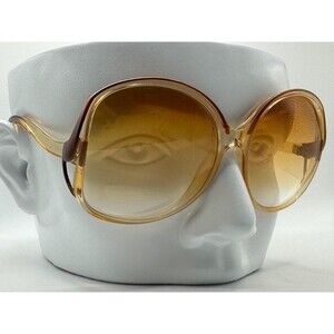 New 1970s Vintage Oversize Sunglasses NOS | Large Round Plastic Brown Fade Lens New 1970s Vintage Oversize Sunglasses | NOS | Large Round  main image 4